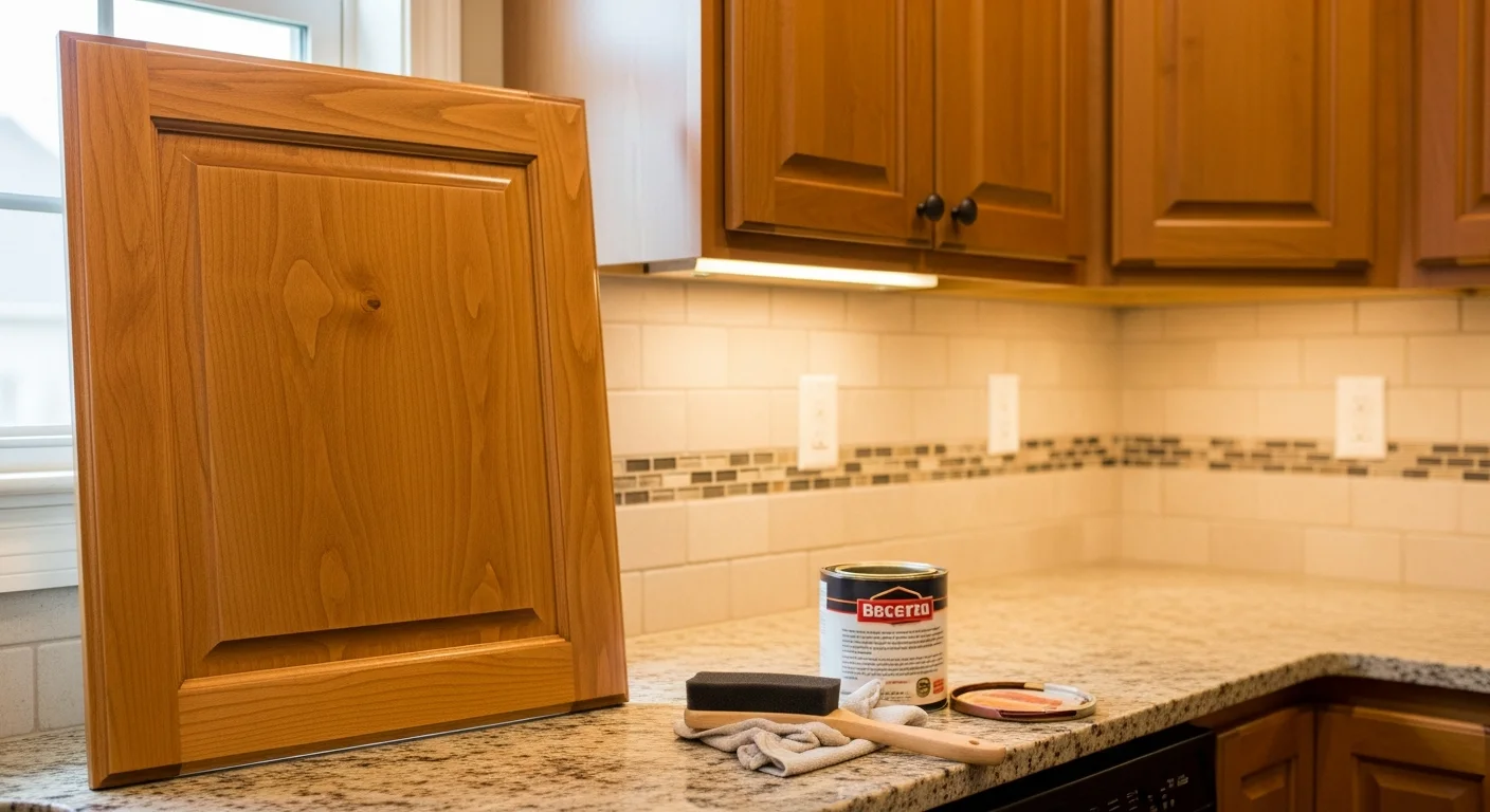 Kitchen cabinet refinishing and restaining in Hudson and Strongsville