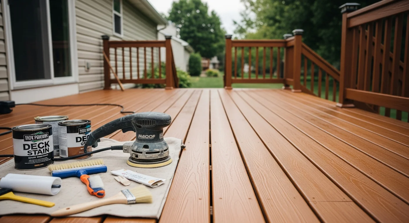 Deck refinishing and restaining services in Hudson and Strongsville